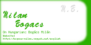 milan bogacs business card
